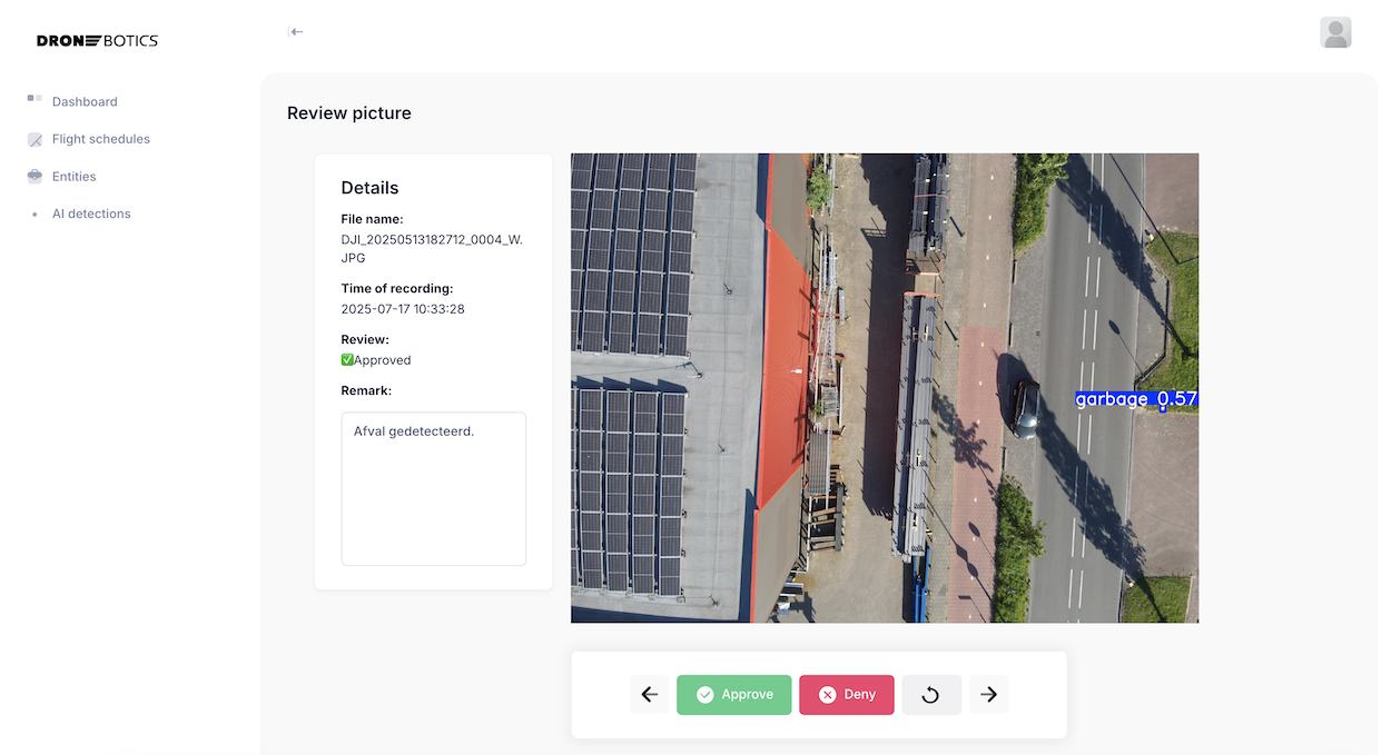 AI detectie platform nu operationeel in Dronebotics Commando Centrum